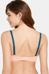 Rosaline Fashion Padded Non Wired 3/4th Coverage T-Shirt Bra - Salmon — thumbnail 2