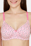 Rosaline Padded Non Wired 3/4th Coverage T-Shirt Bra - Powder Pink2 — thumbnail 4