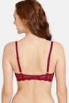 Rosaline Everyday Single Layered Non Wired 3/4th Coverage Sheer Lace Bra - Raspberry Radiance2 — thumbnail 2