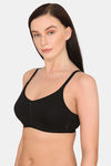 Rosaline Everyday Double Layered Non Wired 3/4th Coverage T-Shirt Bra - Jet Black — thumbnail 2