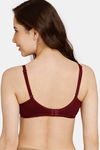 Rosaline Everyday Double Layered Non Wired 3/4th Coverage T-Shirt Bra - Syrah — thumbnail 2
