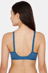 Rosaline Everyday Double Layered Non Wired 3/4th Coverage T-Shirt Bra - Vallarta Blue — thumbnail 3