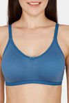 Rosaline Everyday Double Layered Non Wired 3/4th Coverage T-Shirt Bra - Vallarta Blue — thumbnail 4