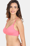 Rosaline Everyday Double Layered Non Wired 3/4th Coverage T-Shirt Bra - Fuchsia Pink — thumbnail 3
