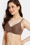 Rosaline Everyday Double Layered Non Wired 3/4th Coverage T-Shirt Bra - Nutmeg — thumbnail 3