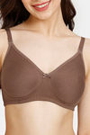 Rosaline Everyday Double Layered Non Wired 3/4th Coverage T-Shirt Bra - Nutmeg — thumbnail 4