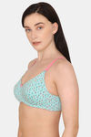 Rosaline Everyday Double Layered Non Wired 3/4th Coverage T-Shirt Bra - Aqua Splash — thumbnail 2