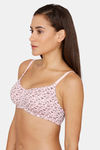 Rosaline Everyday Double Layered Non-Wired 3/4th Coverage T-Shirt Bra - Pink Floral Pt — thumbnail 2