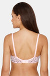 Rosaline Everyday Double Layered Non-Wired 3/4th Coverage T-Shirt Bra - Pink Floral Pt — thumbnail 3
