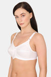 Rosaline Everyday Single Layered Non Wired Full Coverage Basic Bra - Bright White — thumbnail 2