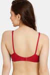 Rosaline Everyday Double Layered Non Wired 3/4th Coverage T-Shirt Bra - Coral — thumbnail 2