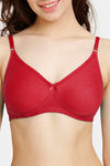 Rosaline Everyday Double Layered Non Wired 3/4th Coverage T-Shirt Bra - Coral — thumbnail 4