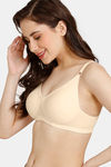 Rosaline Everyday Double Layered Non Wired 3/4th Coverage T-Shirt Bra - Peach — thumbnail 3