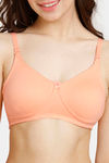 Rosaline Everyday Double Layered Non Wired 3/4th Coverage T-Shirt Bra - Salmon — thumbnail 4