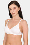 Rosaline Everyday Double Layered Non Wired Medium Coverage T-Shirt Bra With Multiway Back Strap - White — thumbnail 2