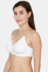Rosaline Everyday Double Layered Non Wired Medium Coverage T-Shirt Bra With Transparent Straps - Bright White2 — thumbnail 2