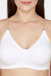Rosaline Everyday Double Layered Non Wired Medium Coverage T-Shirt Bra With Transparent Straps - Bright White2 — thumbnail 4