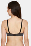 Rosaline Wired Medium Coverage Push Up Bra - Anthracite2 — thumbnail 3