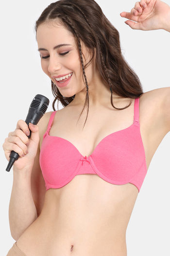 Rosaline Wired Medium Coverage Push Up Bra - Pink Lemonade2