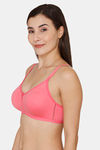Rosaline Everyday Double Layered Non Wired 3/4th Coverage T-Shirt Bra - Pink Lemonade — thumbnail 2
