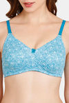 Rosaline Everyday Double Layered Non-Wired 3/4th Coverage T-Shirt Bra - Fjord Blue — thumbnail 4