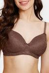 Rosaline Padded Non Wired 3/4th Coverage Lace Bra - Nutmeg — thumbnail 4