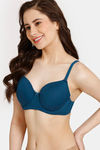 Rosaline Padded Wired 3/4th Coverage T-Shirt Bra - Poseidon — thumbnail 3
