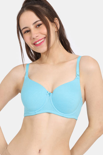 Rosaline Padded Wired 3/4th Coverage T-Shirt Bra - Splish Splash