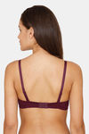 Rosaline Padded Wired 3/4th Coverage T-Shirt Bra - Winter Bloom — thumbnail 3
