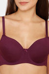 Rosaline Padded Wired 3/4th Coverage T-Shirt Bra - Winter Bloom — thumbnail 4