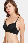 Rosaline Padded Wired 3/4th Coverage T-Shirt Bra - Anthracite — thumbnail 3