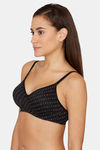 Rosaline Everyday Double Layered Non Wired 3/4th Coverage T-Shirt Bra - Anthracite — thumbnail 2