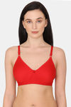Rosaline Everyday Double Layered Non Wired 3/4th Coverage T-Shirt Bra - Red Alert — thumbnail 1