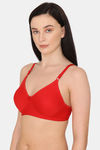Rosaline Everyday Double Layered Non Wired 3/4th Coverage T-Shirt Bra - Red Alert — thumbnail 2