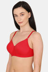 Rosaline Padded Non Wired 3/4th Coverage T-Shirt Bra - Barbados Cherry — thumbnail 2