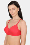 Rosaline Padded Non Wired 3/4th Coverage T-Shirt Bra - Calypso Coral — thumbnail 2