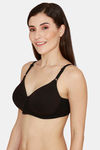 Rosaline Padded Non Wired 3/4th Coverage T-Shirt Bra - Jet Black — thumbnail 2