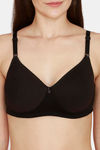 Rosaline Padded Non Wired 3/4th Coverage T-Shirt Bra - Jet Black — thumbnail 4
