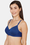 Rosaline Padded Non Wired 3/4th Coverage T-Shirt Bra - Royal Blue — thumbnail 2