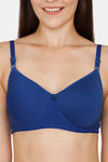 Rosaline Padded Non Wired 3/4th Coverage T-Shirt Bra - Royal Blue — thumbnail 4