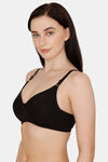 Rosaline Everyday Double Layered Non Wired Medium Coverage T-Shirt Bra - Black — thumbnail 2
