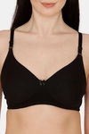 Rosaline Everyday Double Layered Non Wired Medium Coverage T-Shirt Bra - Black — thumbnail 4