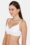 Rosaline Everyday Double Layered Non-Wired Medium Coverage T-Shirt Bra - Bright White — thumbnail 2