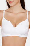 Rosaline Everyday Double Layered Non-Wired Medium Coverage T-Shirt Bra - Bright White — thumbnail 4