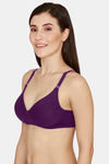 Rosaline Everyday Double Layered Non Wired Medium Coverage T-Shirt Bra - Purple Potion — thumbnail 2