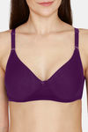 Rosaline Everyday Double Layered Non Wired Medium Coverage T-Shirt Bra - Purple Potion — thumbnail 4