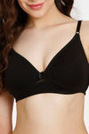Rosaline Everyday Double Layered Non Wired Medium Coverage T-Shirt Bra - Black — thumbnail 4