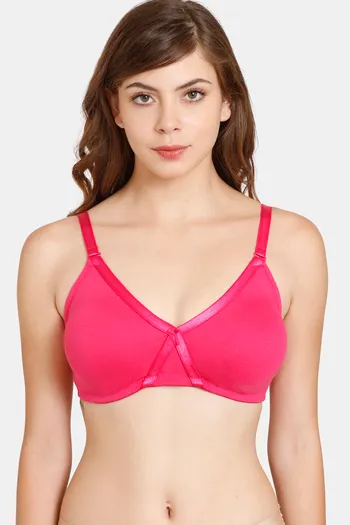 Rosaline Everyday Double Layered Non-Wired 3/4th Coverage T-Shirt Bra - Beetroot Purple