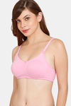 Rosaline Everyday Double Layered Non-Wired 3/4th Coverage T-Shirt Bra - Lilac Chiffon — thumbnail 3