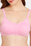 Rosaline Everyday Double Layered Non-Wired 3/4th Coverage T-Shirt Bra - Lilac Chiffon — thumbnail 4
